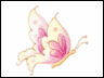 cream and pink butterfly