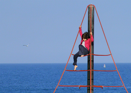 When I'm six I'll climb a mast