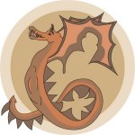 light brown C A dragon