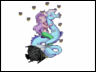 blue sea horse + mermaid
