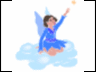 blue fairy on cloud