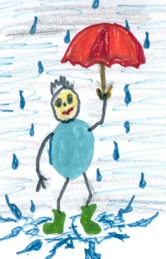 Toby Bucket in the rain