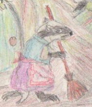 Badger with Broom