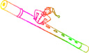 A rainbow flute